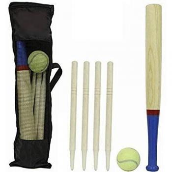 Outdoor Fun Set – 6‑Piece Wooden Ball Pack (Baseball & Soft Tennis) with Carry Case