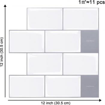 EasyTiles (30.5x30.5 CM) Waterproof Kitchen Wall Tile Stickers