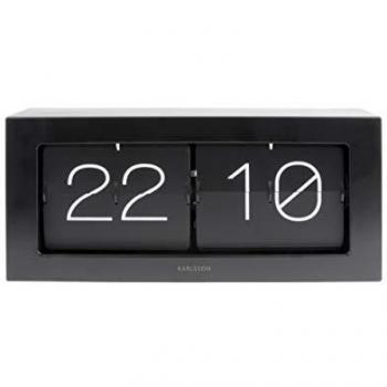 Karlsson Flip‑Box XL Tischuhr (Schwarz)