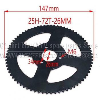 66T 25H 26MM Rear Sprocket for Mini Moto ATV Quad Dirt Pit Pocket Bike Chopper 47CC 49CC