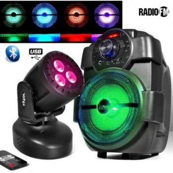 Karaoké Enfants Enceinte 180W portable avec USB/BLUETOOTH/ RADIO FM + Wash3
