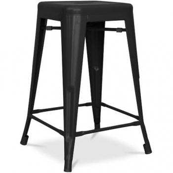 60cm Matte Steel Industrial Bar Chair