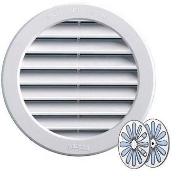 First Plast Ronde Ventilation PVC – Grille, Ø224 mm, tube 200 mm, système de fermeture