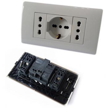 TRAESIO 504 Placa frontal 3x2+Shuko emotrada