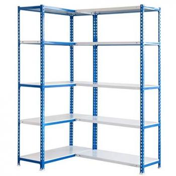 Étagère Simoncorner en Métal 10 Étagères d'Angle Sans Vis (200x130x30cm)