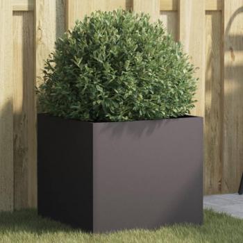 VidaXL 42x40x39 cm Black Planter Steel
