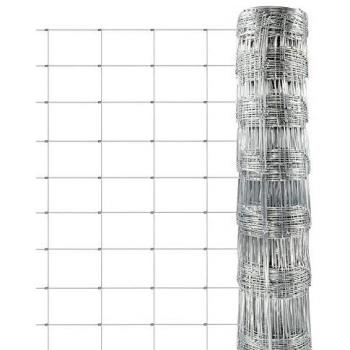 Clôture en treillis à nœuds, 150 cm de hauteur, 15 cm de largeur, 50 m, galvanisée