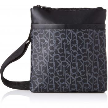 Calvin Klein Herren CK Mono Flat Crossover Crossbody Tasche in Schwarz (Blackwhite Black) ohne Größenangabe
