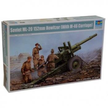 Maquette Canon Howitzer Soviétique ML-20 152mm avec attelage M-46