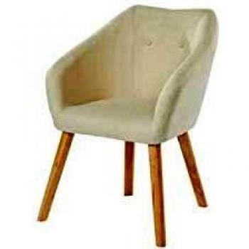 Scandinavian Hilda White Cream Upholstered Seat