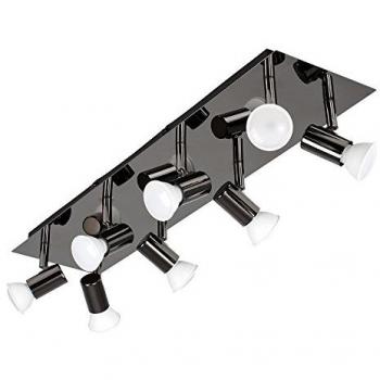 Consul 8 Way Black Ceiling Bar Spotlight