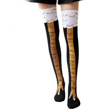 Novelty Chicken Leg Knee High Socks for Women