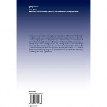 Dhakar, Lokesh: Triboelectric Devices for Power Generation and Self-Powered Sensing Applications