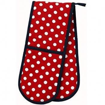 Double-Handed Polka Dexam 16164031 Cotton Oven Gloves