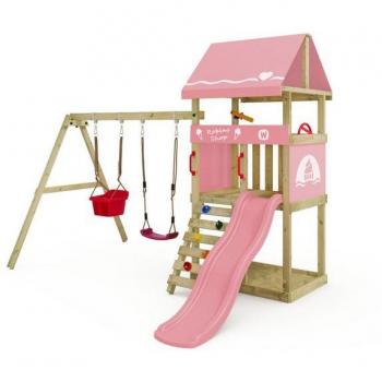 DinkyHouse Toy Tower: Scivolo, Altalena e Protezione Bebè