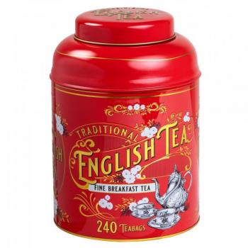 Berry Red Victorian Deluxe Tea Caddy