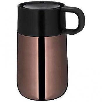 WMF Impulse Isolierbecher, Thermobecher 0,3l, Automatikverschluss, 360°-Trinköffnung, hält Getränke 6h warm/ 12h kalt, kupfer