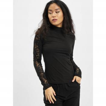 Urban Classics Damen Langarm T-Shirt mit Spitze und Streifen