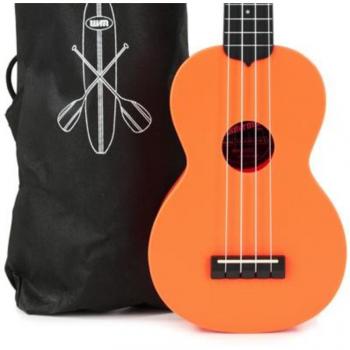 Ukulele Soprano KALA Waterman Color Naranja Atardecer y Bolsa