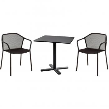 Emu Darwin Outdoor-Set: Tisch & 2 pulverbeschichtete Stühle