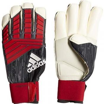 Adidas Predator Fingertip Handschuhe für Torhüter – Schwarze Variante mit Rot & Weiß, 10
