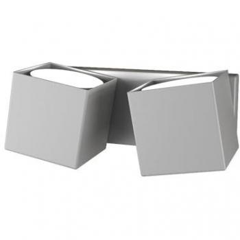 Applique Rotante 2 Luci Gx53 Grigio Metallo