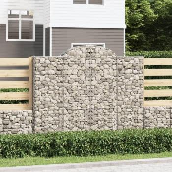 Gabions arqués 7 blocs – dimensions 200 × 30 × 160/180 cm, métal galvanisé