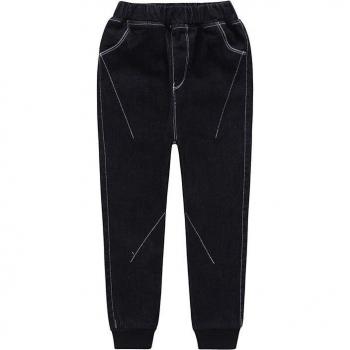 Boys Cotton Denim Trousers with White Line