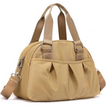 Bolso de Mano de Nylon para Mujer con Arrugas
