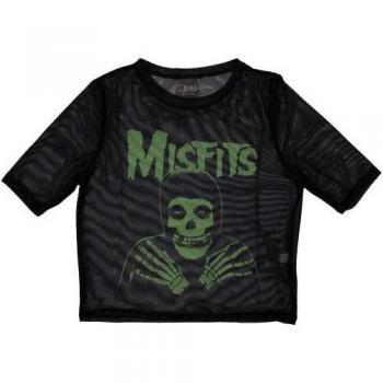 Misfits Crop Top Verde Preto 14 UK Feminino