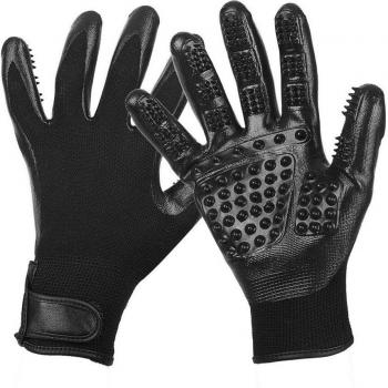 Five-Finger Pet Grooming Gloves