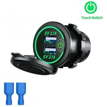 Cargador Universal para Teléfono en Coche USLION 5V 2.1A Dual