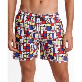 Short aquatique Disney Mickey Mondrian Blanc L