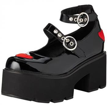 Rosey Love Women's Chunky Mary Janes in Black