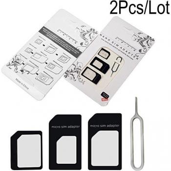 Mikro und Nano SIM Adapter für iPhone 6, 7 Plus, 5S, Huawei P8 Lite, P9, Xiaomi Redmi Note 4 Pro, 3S, 3, Mi5