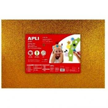 Fogli Glitter Oro in Gomma Eva 40x60