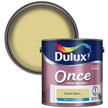 Dulux Once Fresh Stem Washable Matt Paint for Walls and Ceilings 2.5L