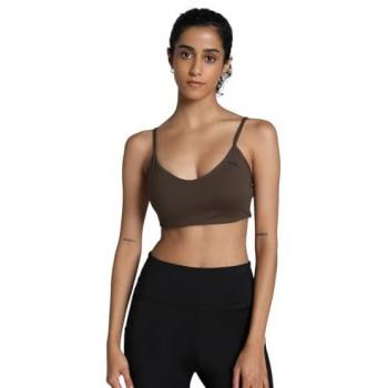 Puma Move Yogini Low Impact Sports Bra Espresso Brown Women's Medium