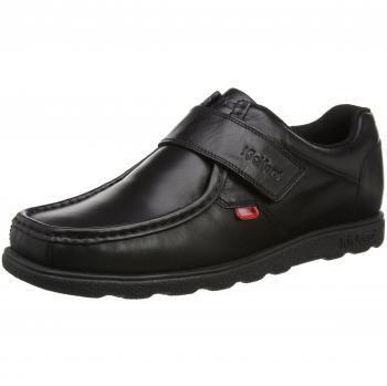 Kickers Fragma 15 Leather School Shoes for Men, Black, 6.5 UK