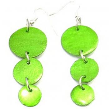 Boucles d'oreilles 'Kilimanjaro' vertes