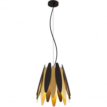 Lucande Lounit Black/Gold Hanging Lamp