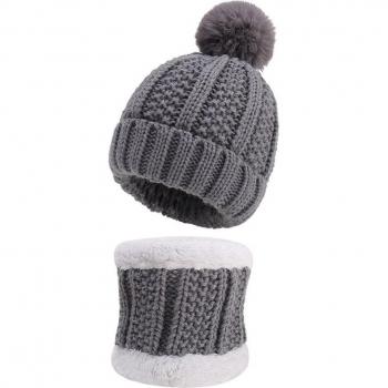Baby Fleece Hat and Scarf Set Warm Knit for Boys and Girls