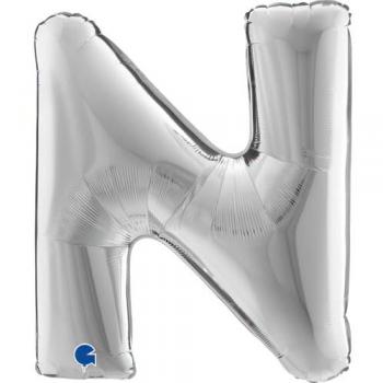 Folienballon U in Silber 86 cm