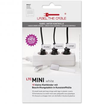 Cable Management Ties with Labels (White)