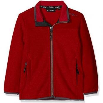 Blouson CMP 38H2145 pour enfants en polyester molletonné rouge