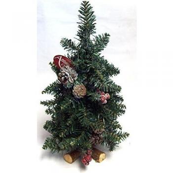 45cm Frosted Sherwood Pine Miniature Christmas Tree with Berries and Cross Base