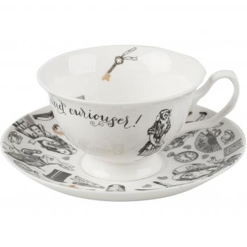 V&A Alice in Wonderland Cup and Saucer, 210 ml (7 fl oz), White