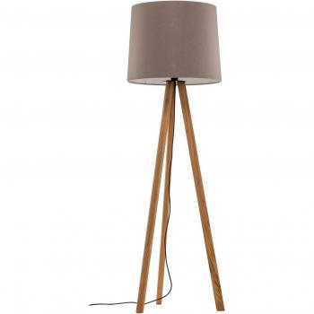 Alos Stehlampe mit grauem Filz und Eiche