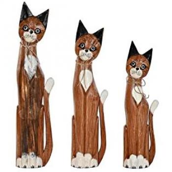 Escultura de Gato DKD Home Decor 21 x 7 x 80 cm 17 x 6 x 80 cm