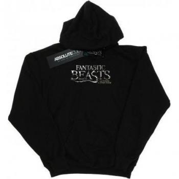 Fantastic Beasts Men's Hoodie with Text Logo in Black